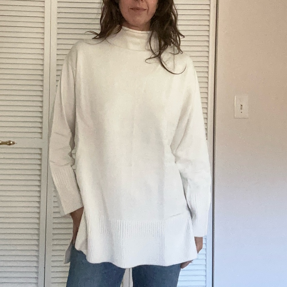 Moth Cream Turtleneck Sweater